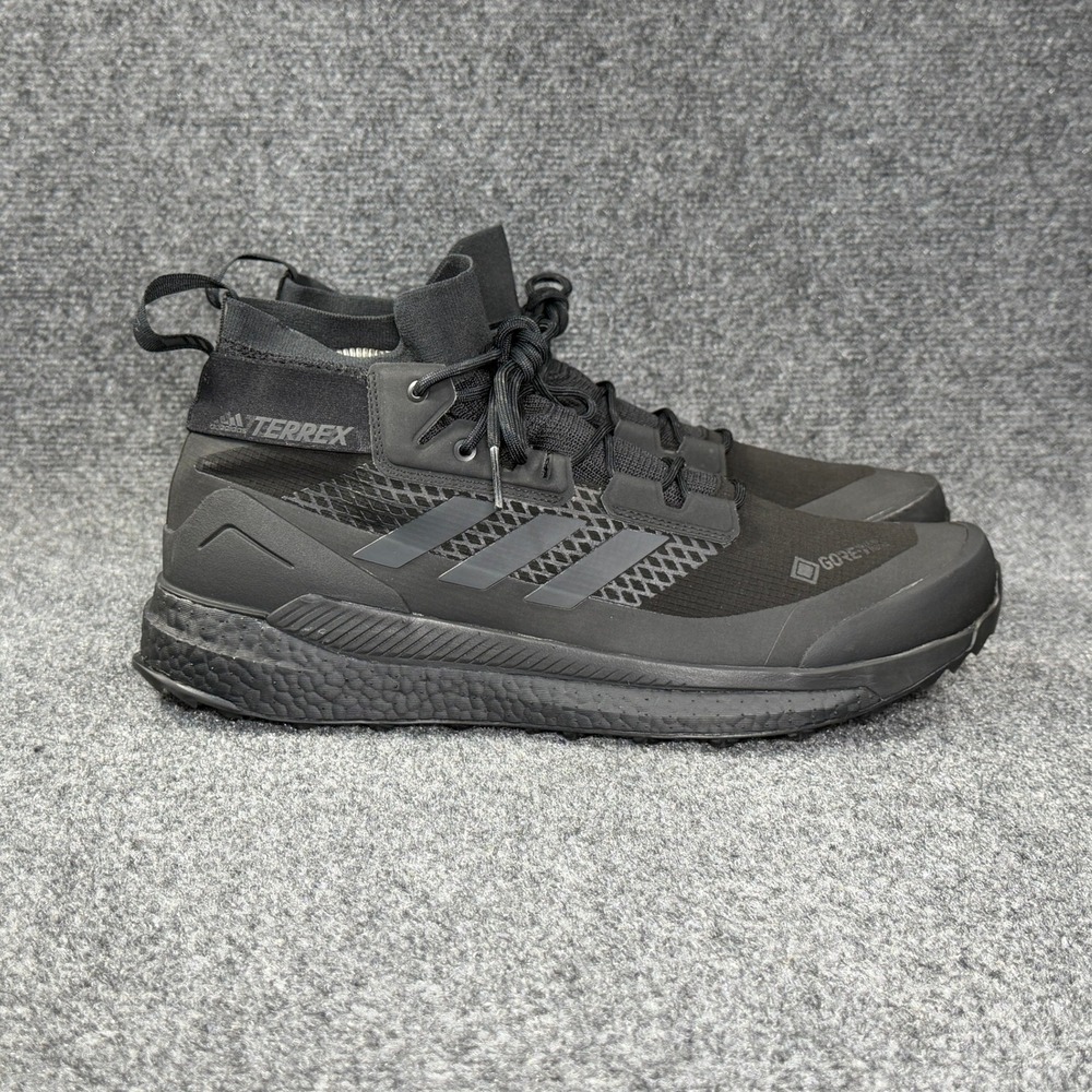 Adidas Terrex Free Hiker GTX Hiking Shoe Mens 13 Black Gore-Tex Waterproof Trail